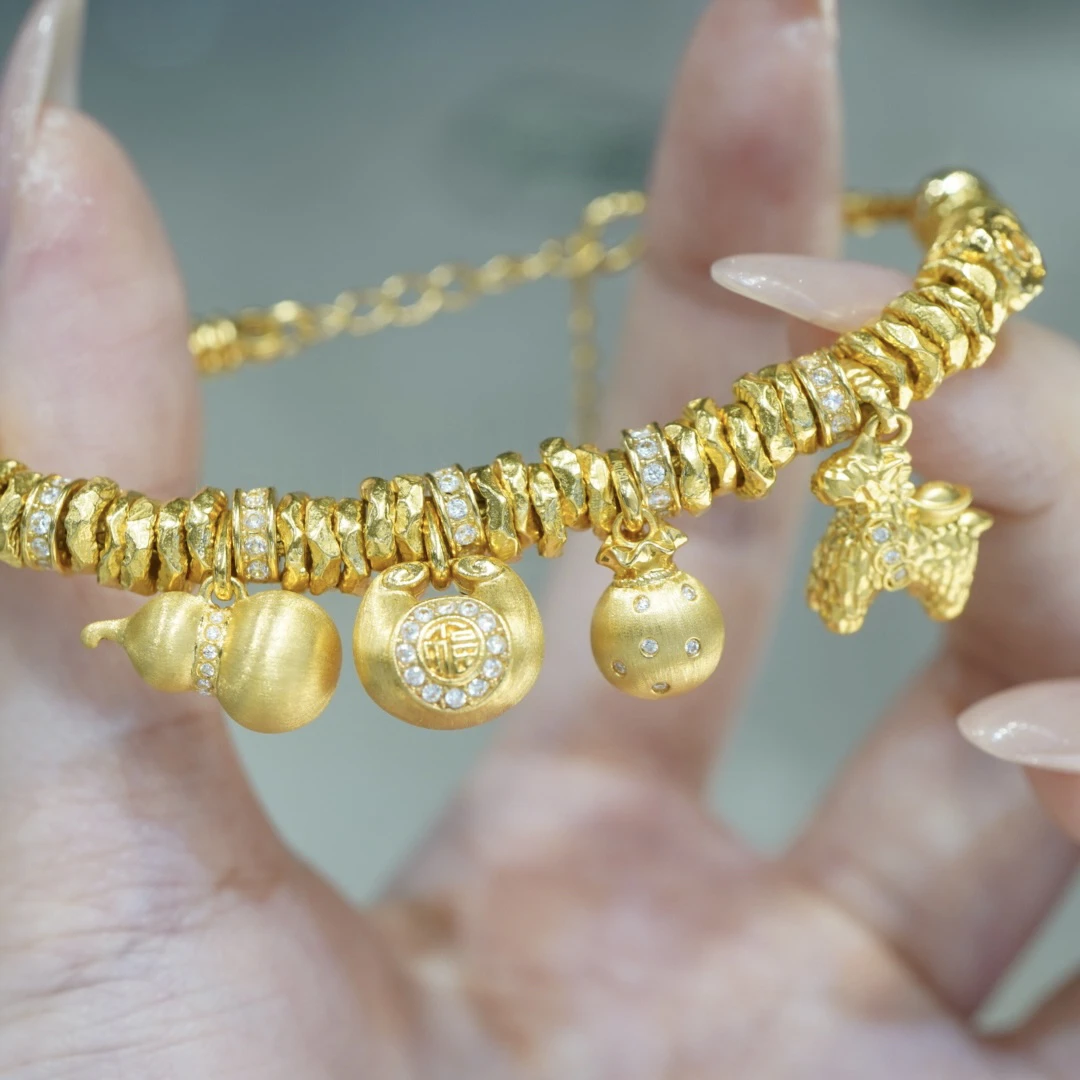 【宝曼珠宝】18K金DIY盘缠搭配滴溜配件 多样性发货1件