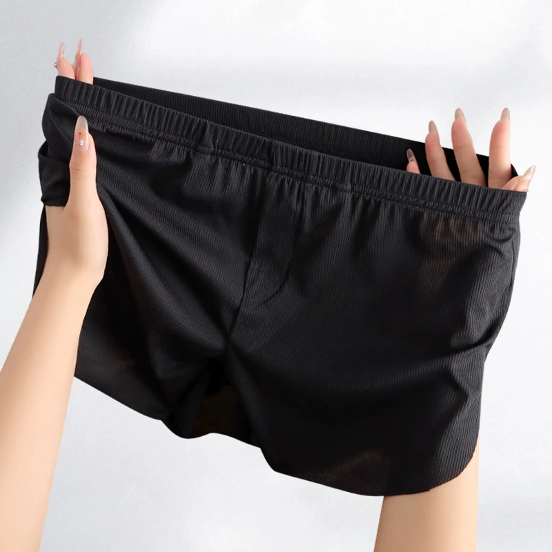 轻薄男士阿罗裤冰丝舒适休闲居家透气睡裤薄款青年运动宽松平角裤