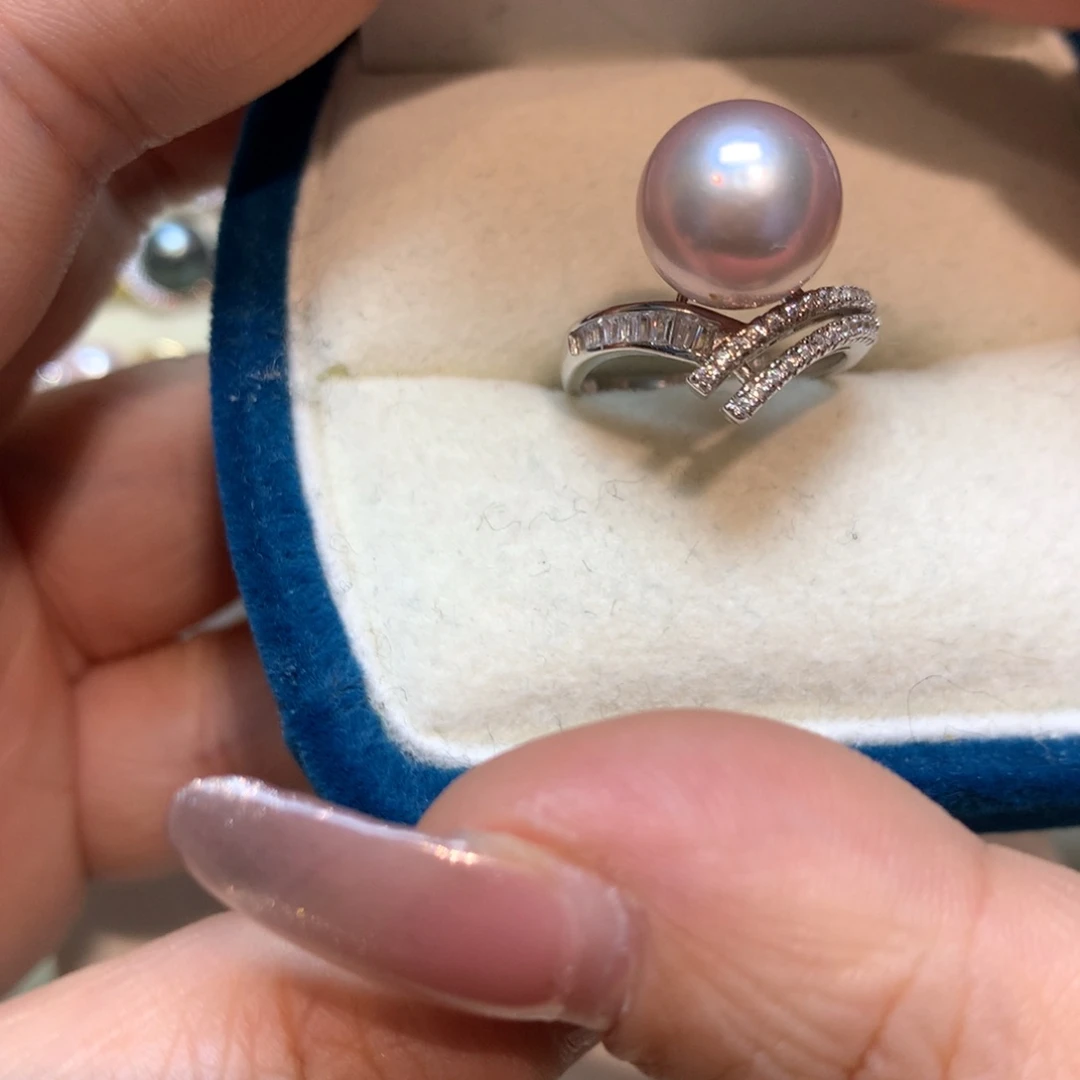 淡水珍珠戒指银S925镶嵌