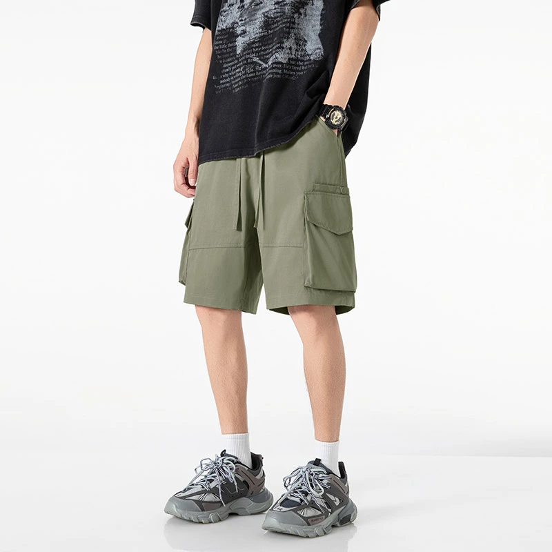 夏日风情多巴胺工装五分裤大口日系简约男士工装短裤 NS05 6661