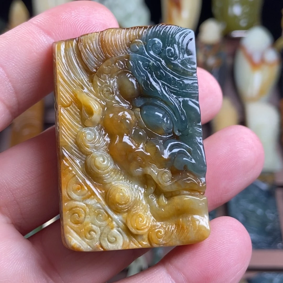 未镶嵌岫玉手把件