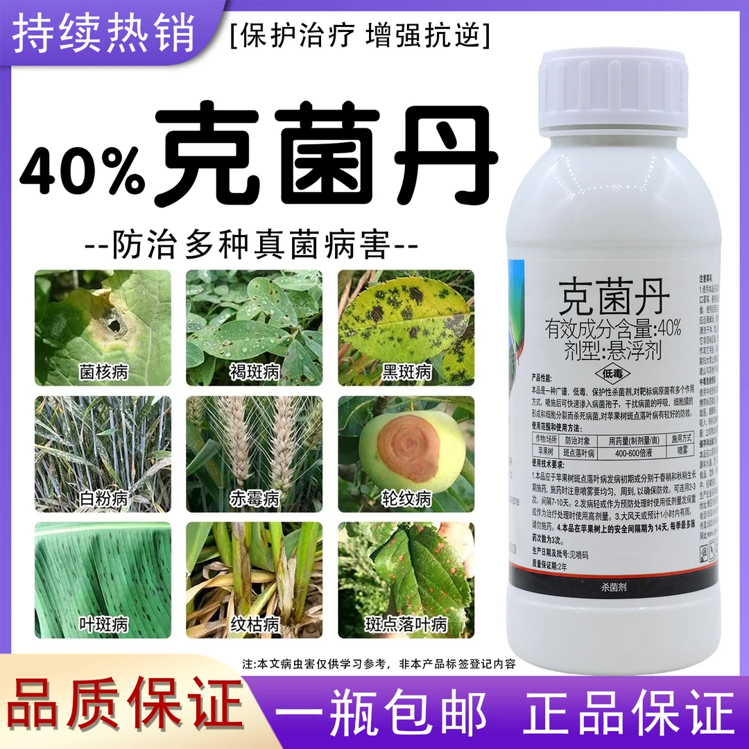 40%克菌丹杀菌剂苹果树斑点落叶病轮纹病用药保护性杀菌剂克菌丹