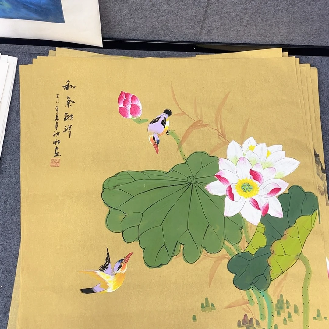 国画作品小姐姐放漏…