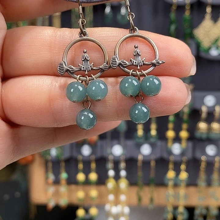 翡翠未镶嵌耳饰翡翠