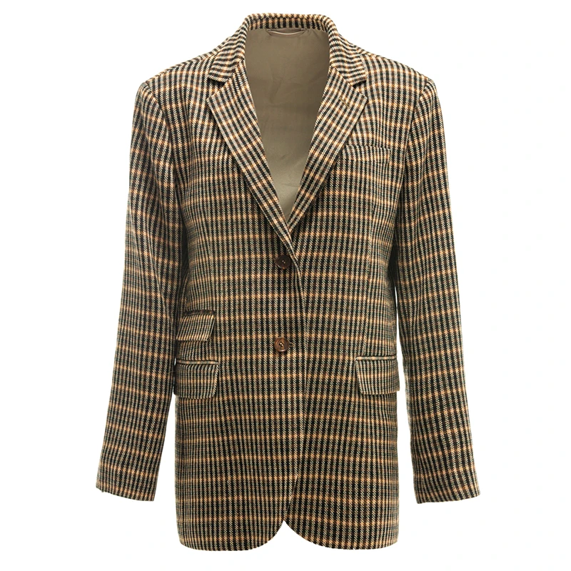 帮老板娘搬仓，618初昕衣服找新家计划 千鸟格子羊毛廓形西装外套