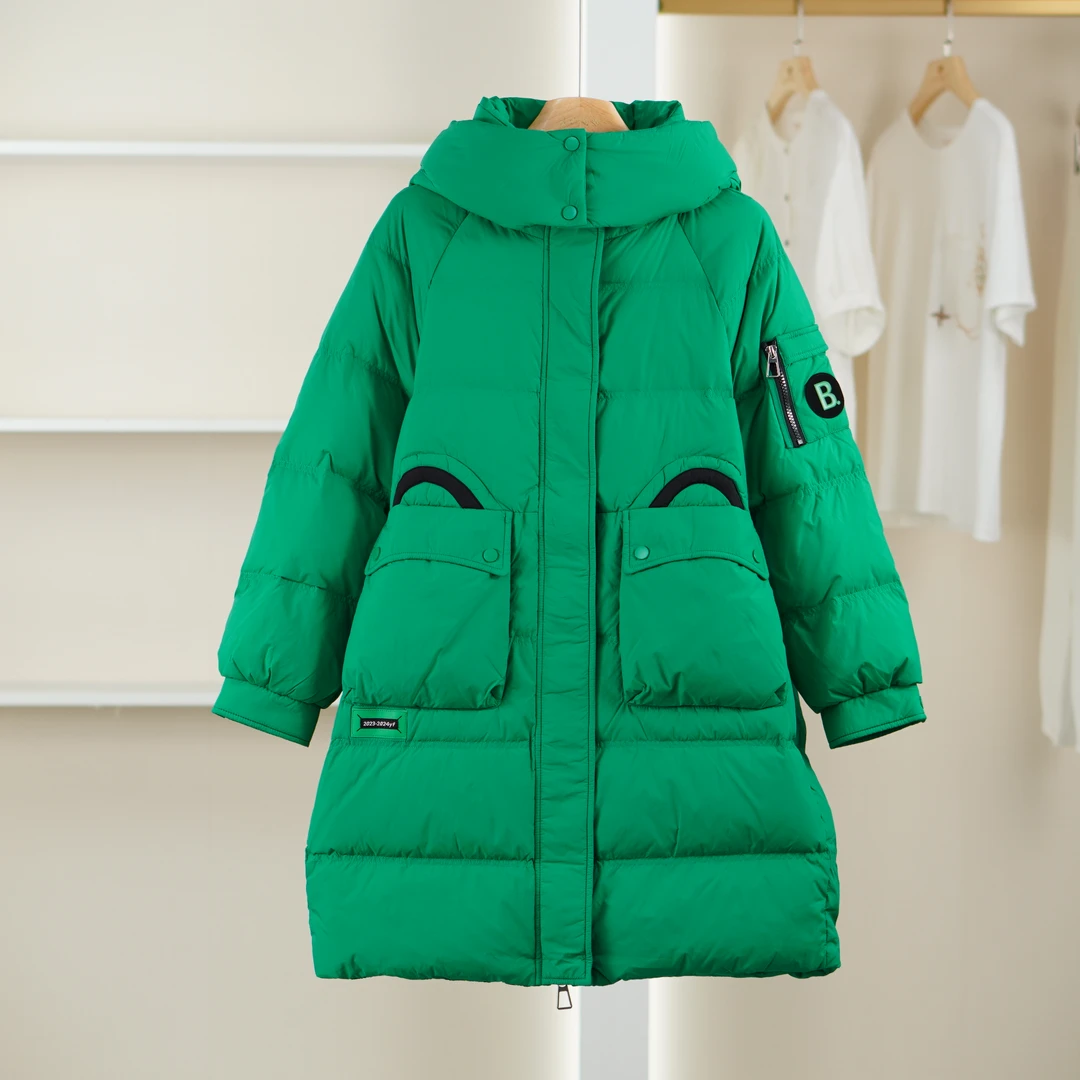 麦迪尚品 5090730 冬季厚款保暖连帽羽绒服品牌女装折扣