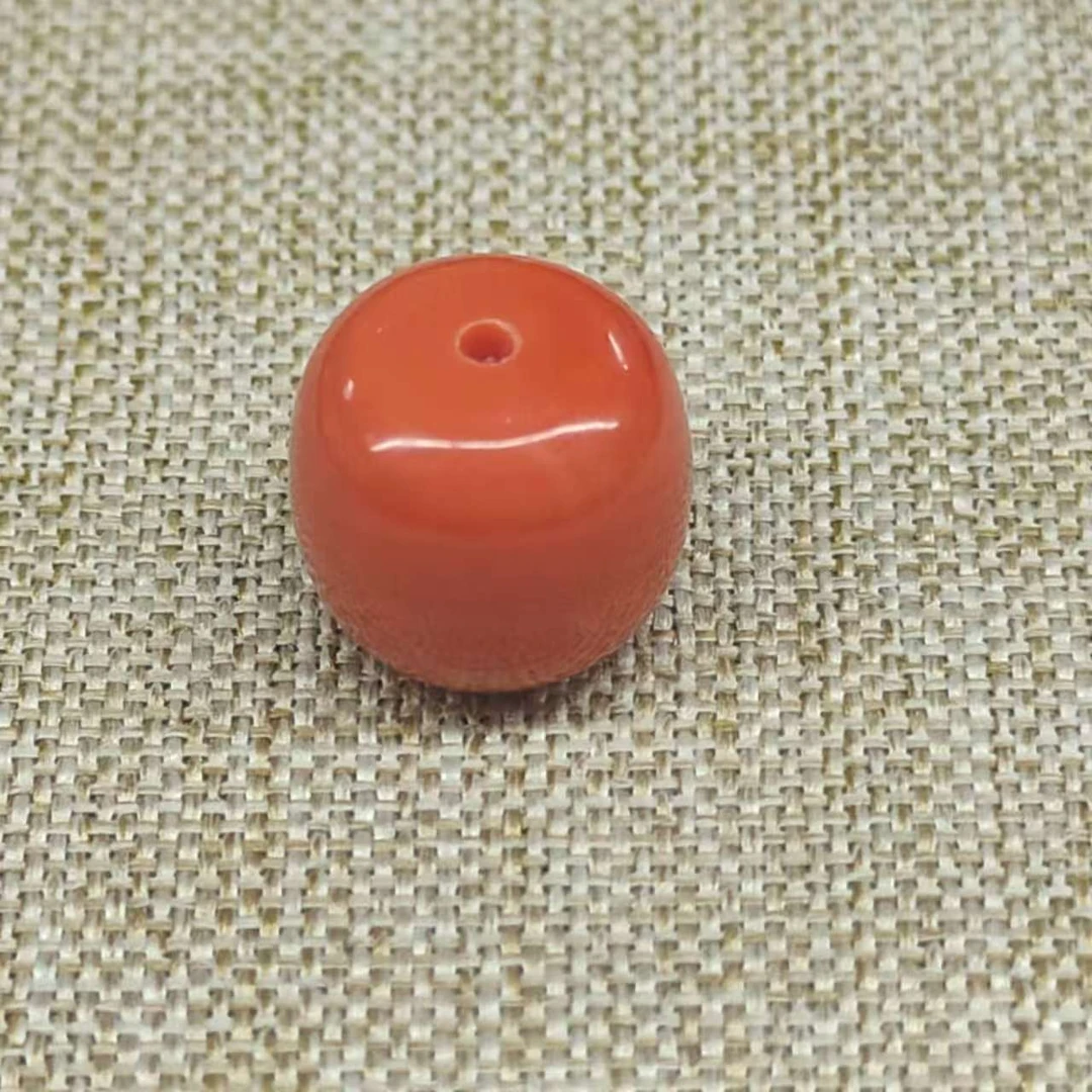 【文玩旧藏】YL0201    红红MM老型单珠约11*10mm