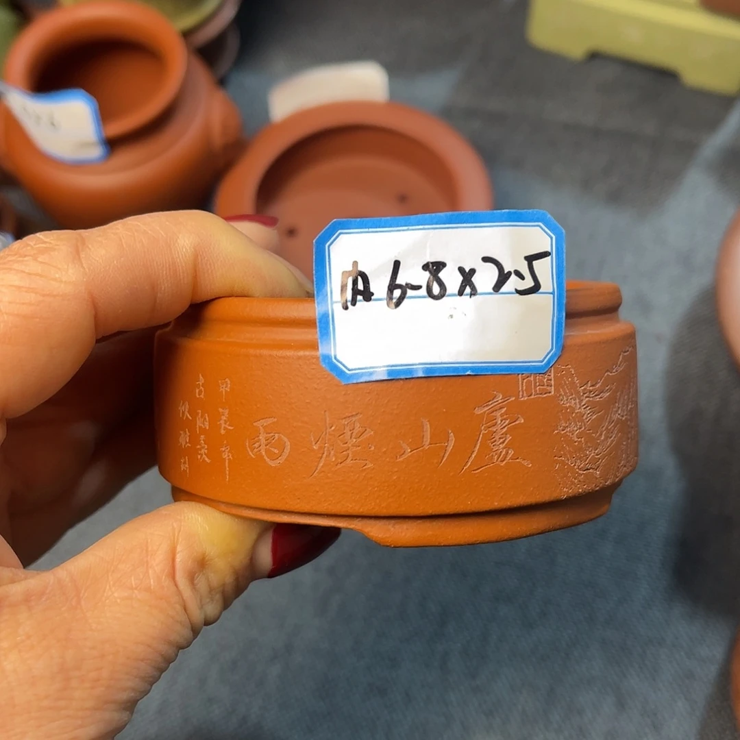 精选紫砂小圆盆盆景盆