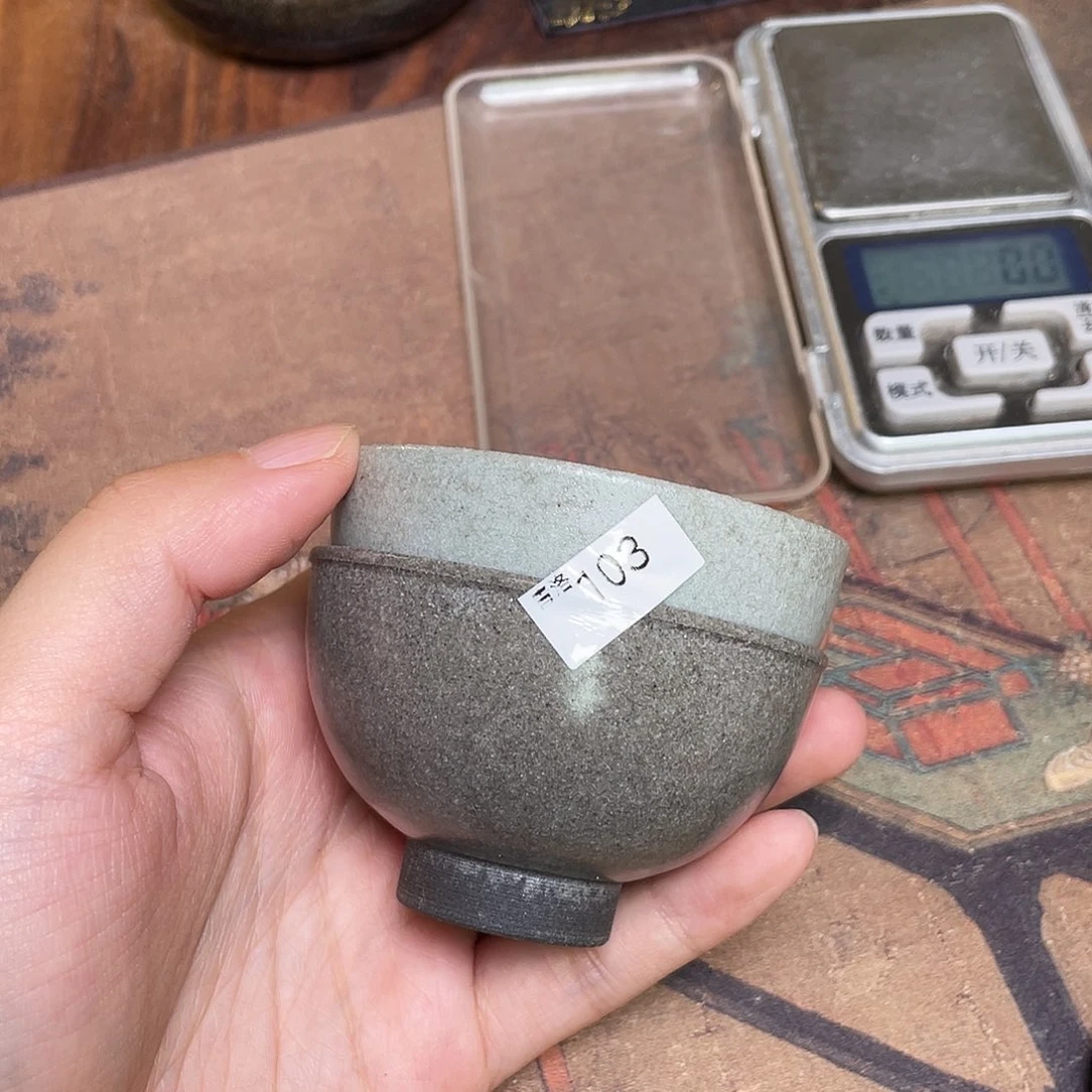 茶盏103 福临号建盏柴烧薄胎微瑕