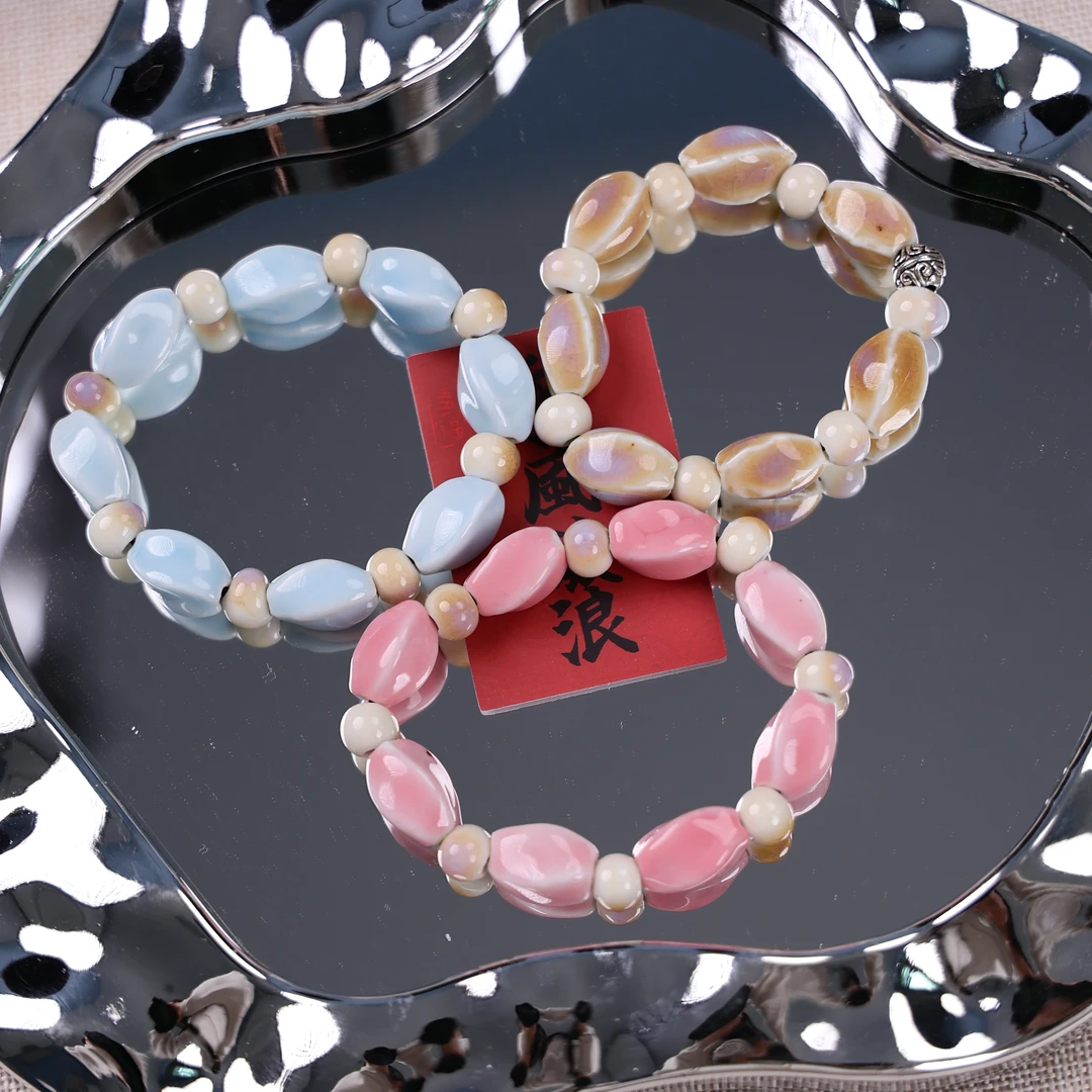 国潮新中式陶瓷手链女2025年新款轻奢小众精致高颜值学生党手串珠