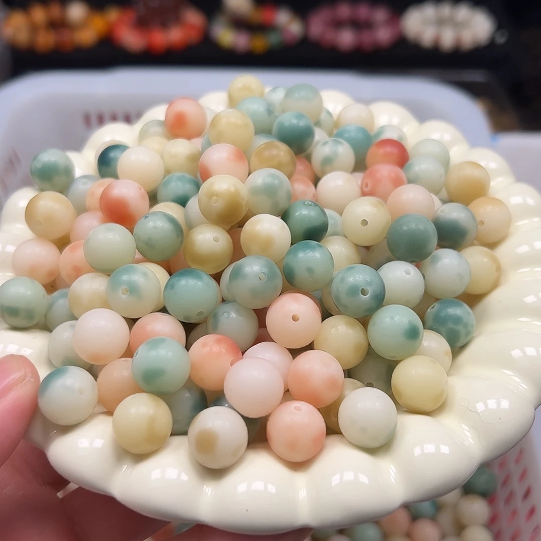 手串菩提根/象牙果500颗花皮12圆珠