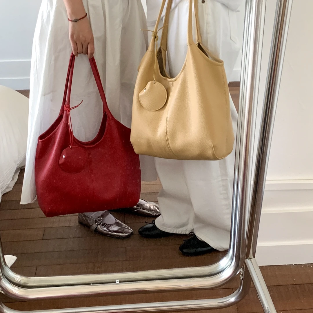 PARACVTOU/帕卡图单肩斜挎包磁扣托特包单肩包饺子包简约富婆风