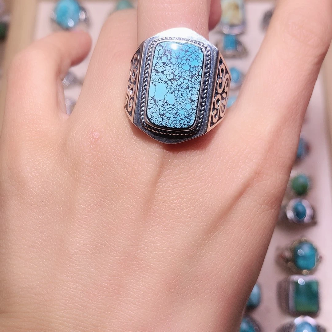 *****绿松石银S925镶嵌挂件