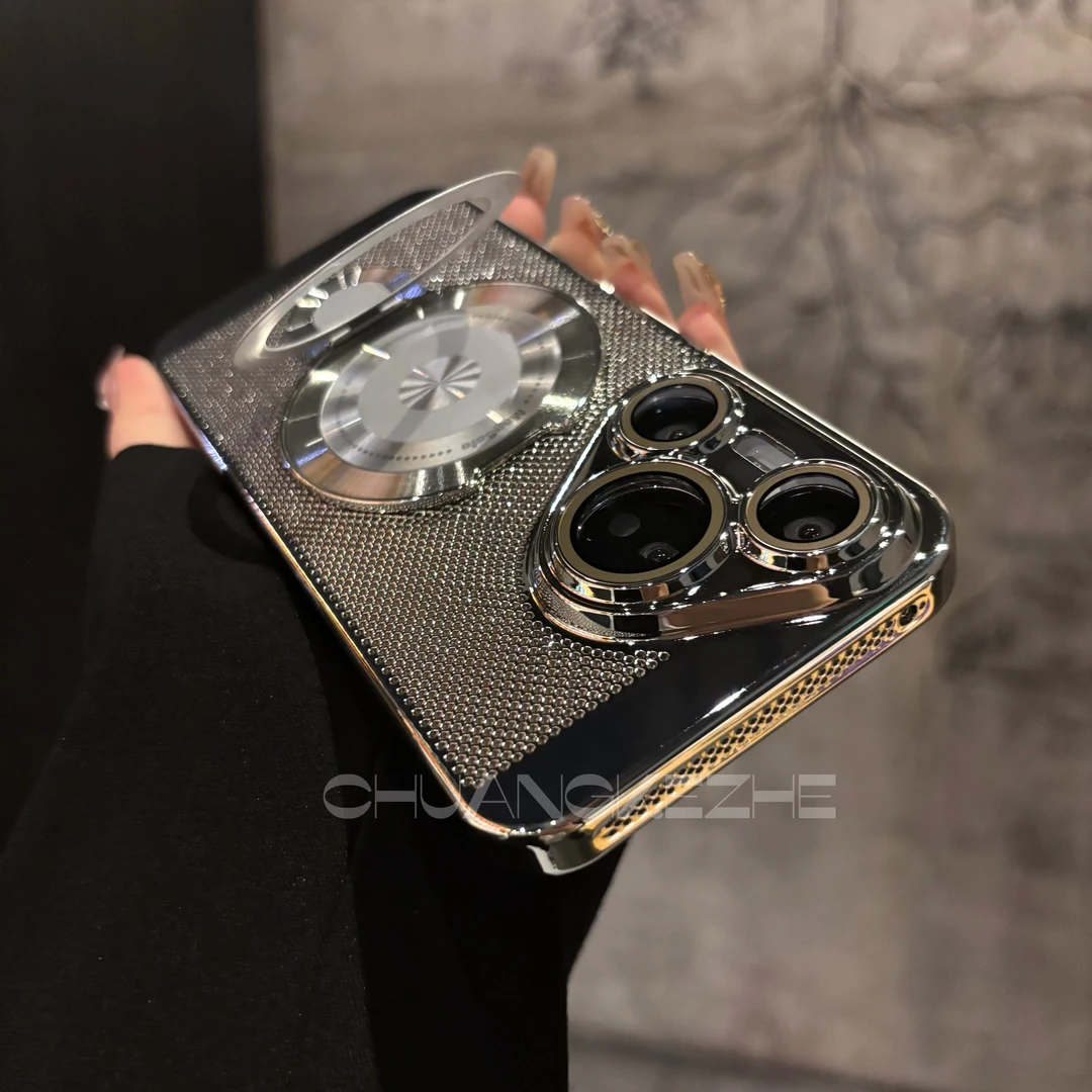 创壳者适用华为Pura70Pro+透气散热全包P70ultra磁吸支架手机壳男