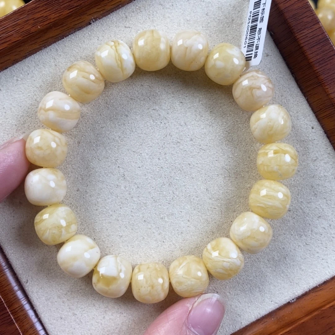 琥珀未镶嵌珠宝奇石12➕同料满蜡瓷白花
