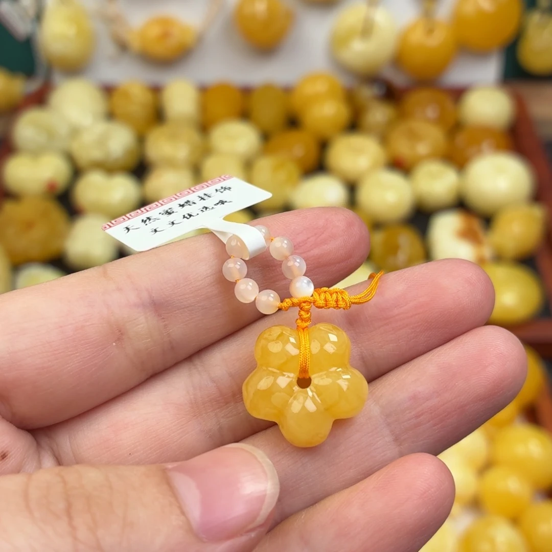 蜜蜡未镶嵌毛衣链蜜蜡