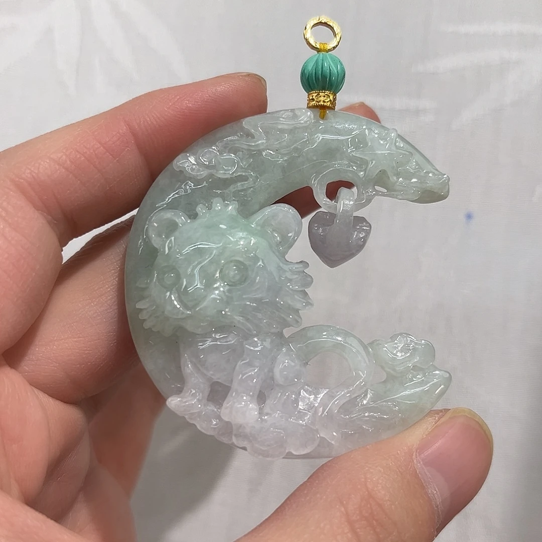 翡翠合金吊坠(赠链)国风