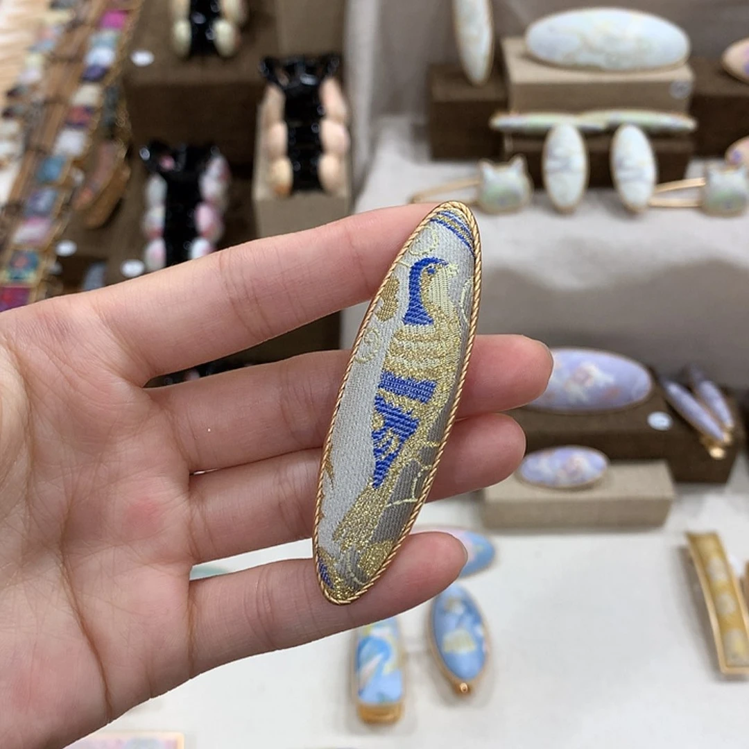 布艺铁合金柳叶鸭嘴夹福利