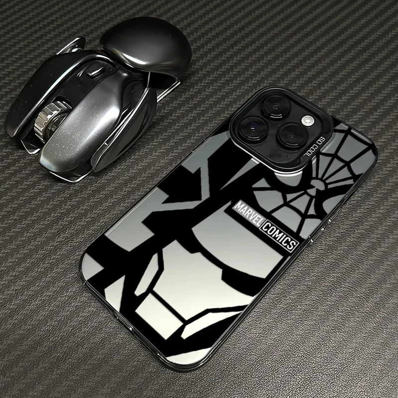 蜘蛛侠钢铁侠适用iphone16手机壳15苹果14高级13promax磨砂12网红