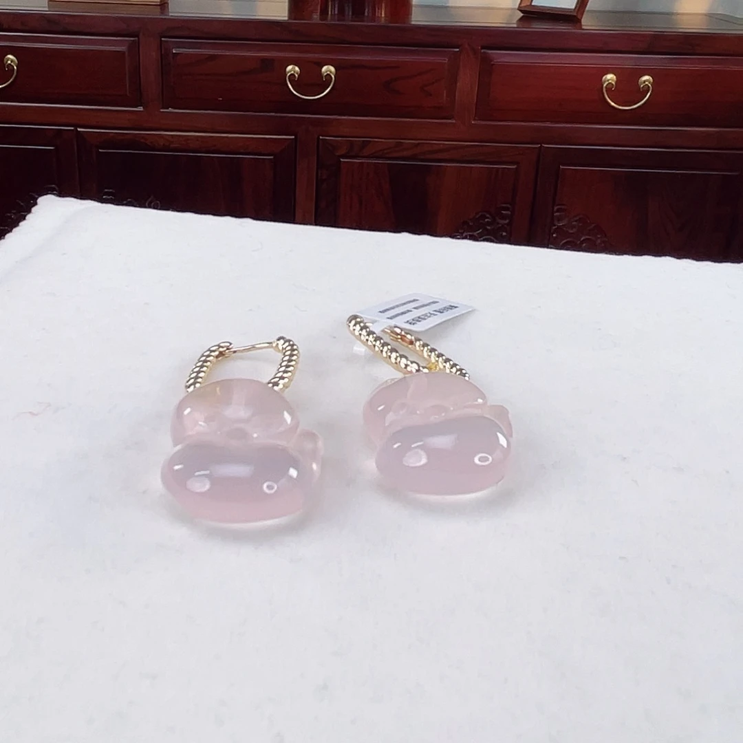 水晶耳饰未镶嵌水晶