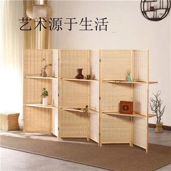 新疆包邮中式屏风折叠隔断简约现代客厅墙移动折屏酒店竹屏新中式