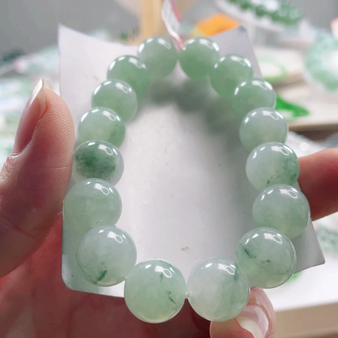 翡翠未镶嵌手链手串12+
