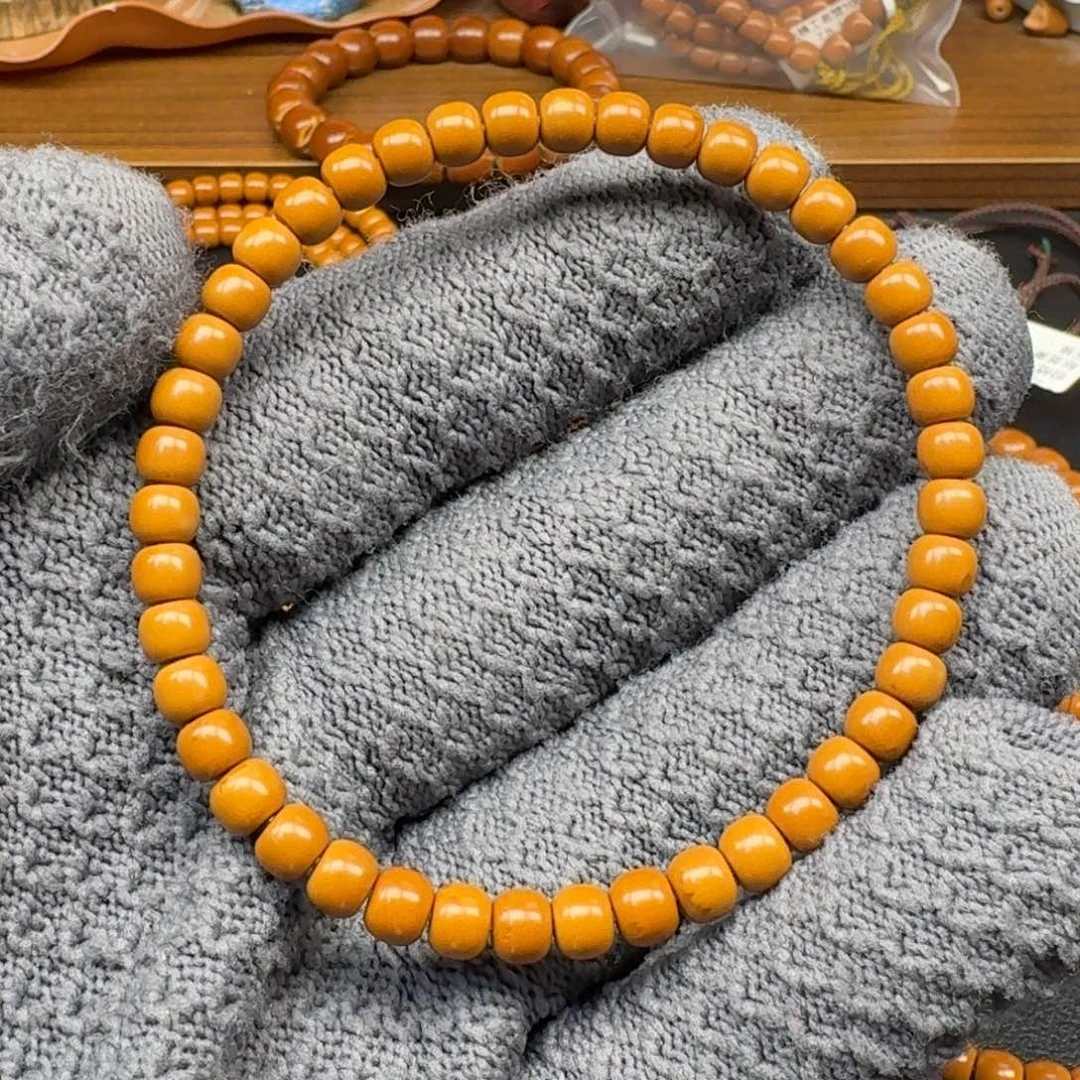 橄榄核手串/手链5.6老挝核尖微白单圈