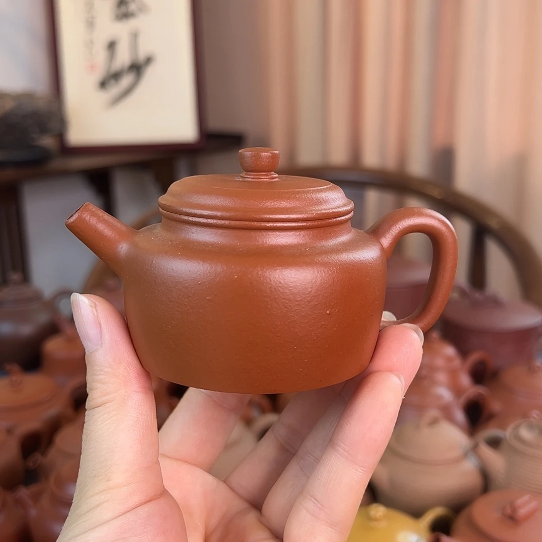 茶壶紫砂精品原矿 德钟 生砂朱泥 135cc