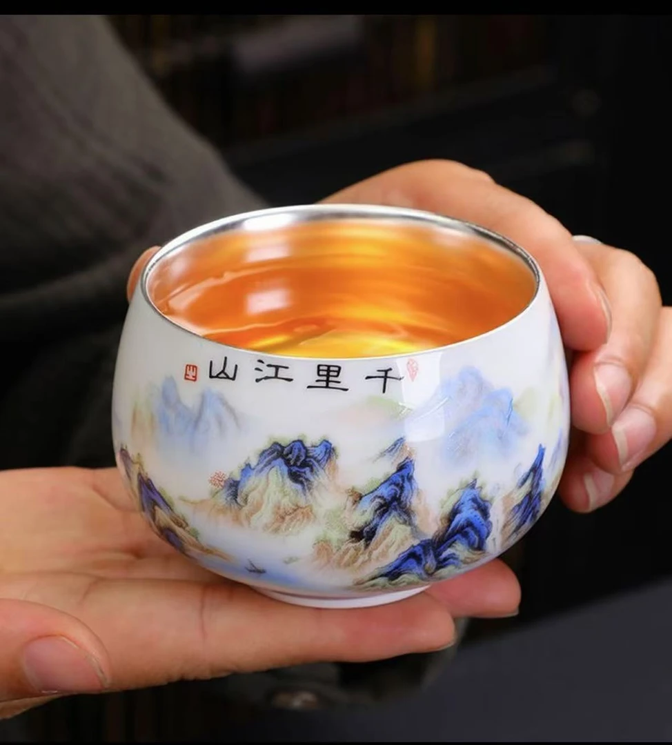 【厂长瓷业】景德镇陶瓷千里江山主人杯