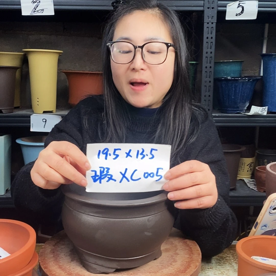 紫砂一只花盆货号XC005