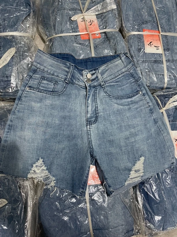 清货047#不退【直播间实物为准】薄料高腰两个扣弹力4分裤