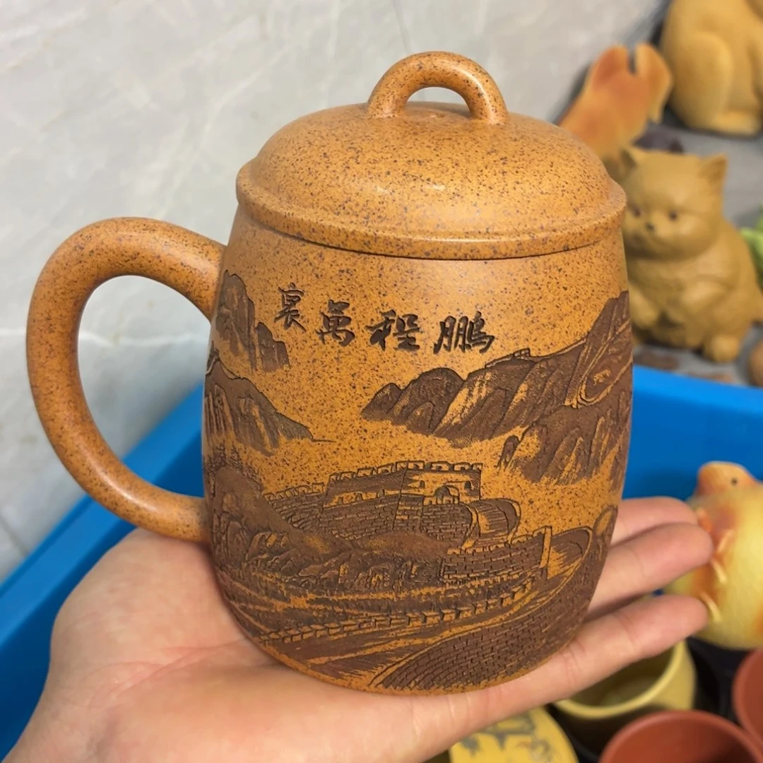 茶杯紫砂放漏放漏放大漏了