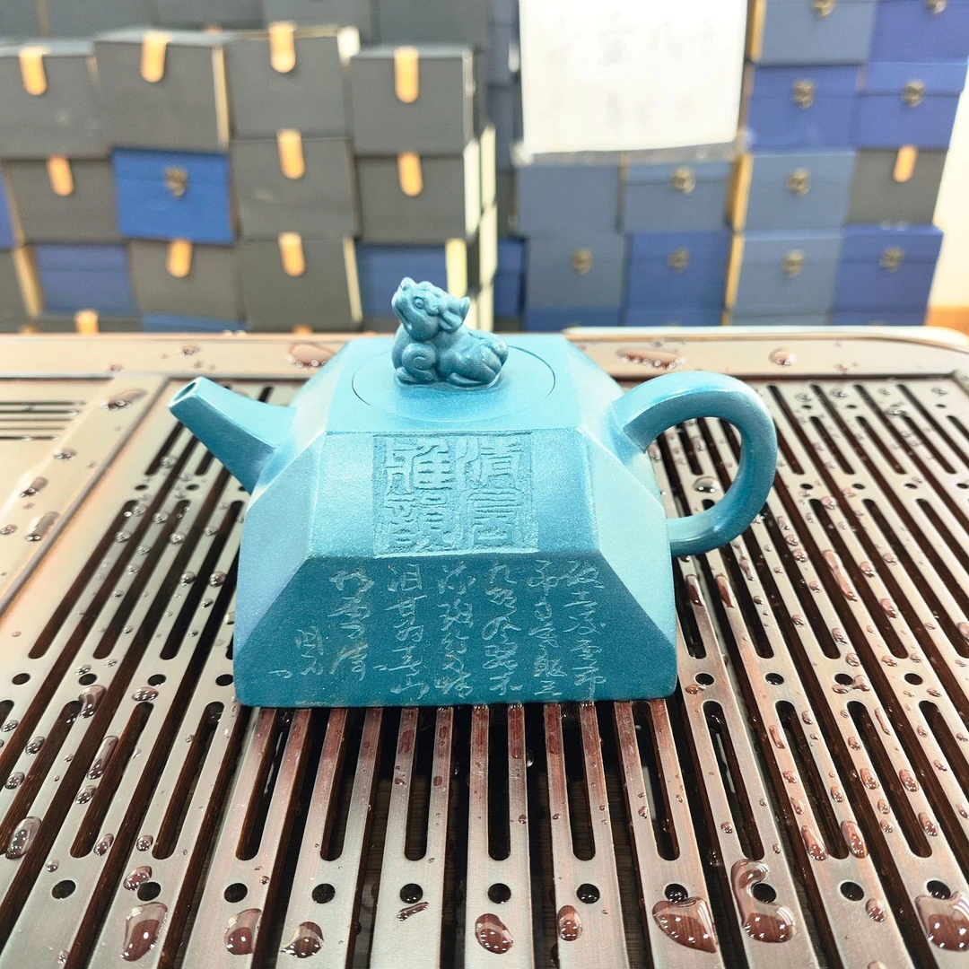 宜兴紫砂壶纯手工紫砂茶具四方器原矿民国绿泥茶壶杯泡茶