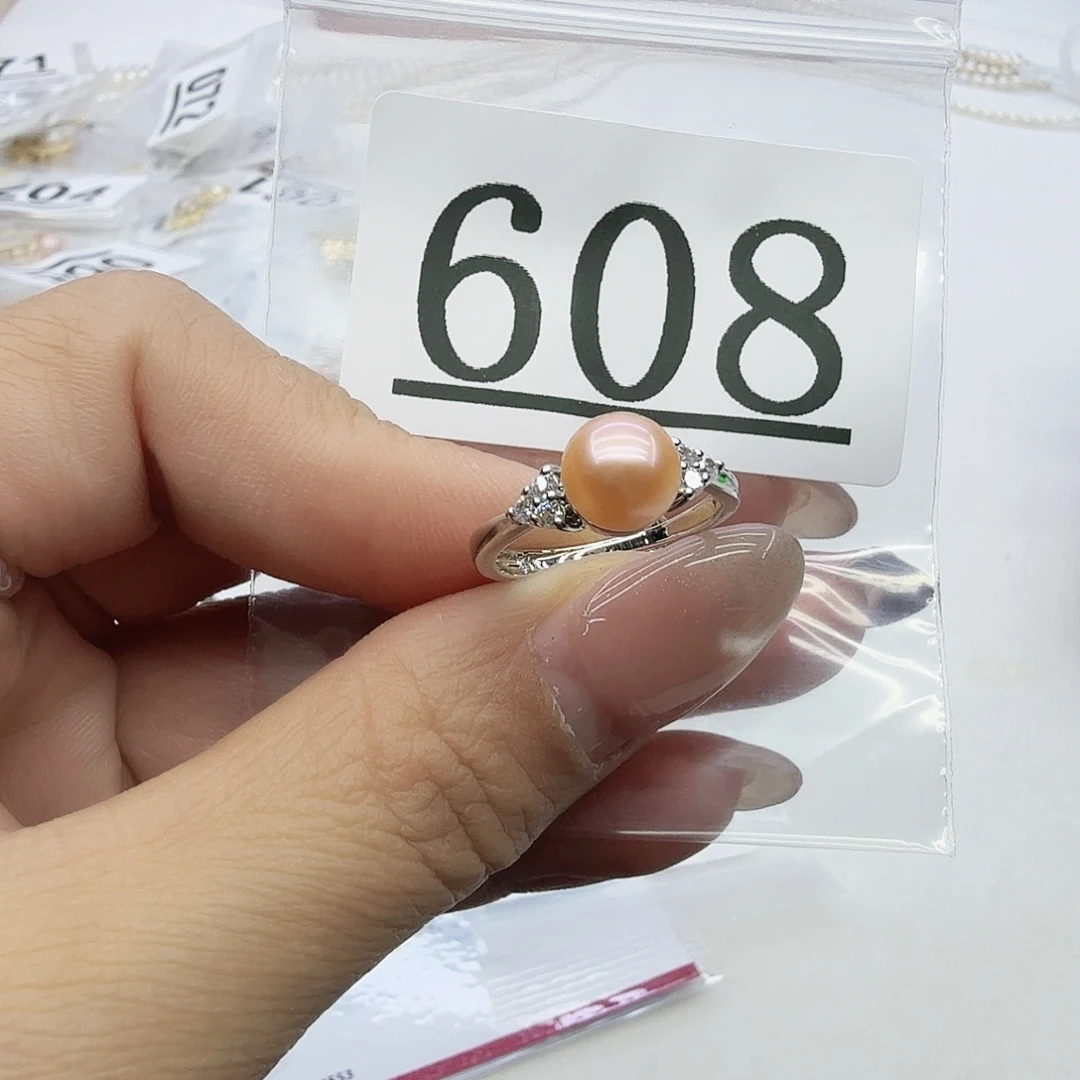 珠宝奇石淡水珍珠合金608