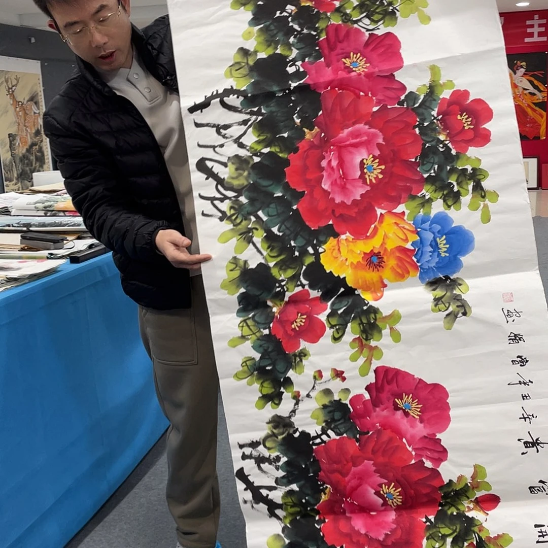 国画今天上午国画作品展示