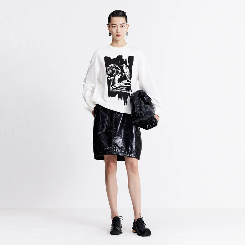 【艾钱钱精选】ZHUCHONGYUN秋新款山林印象休闲棉质T恤C1DE32597