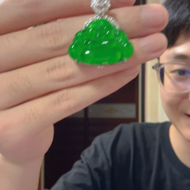 翡翠银S925镶嵌颈饰吊坠