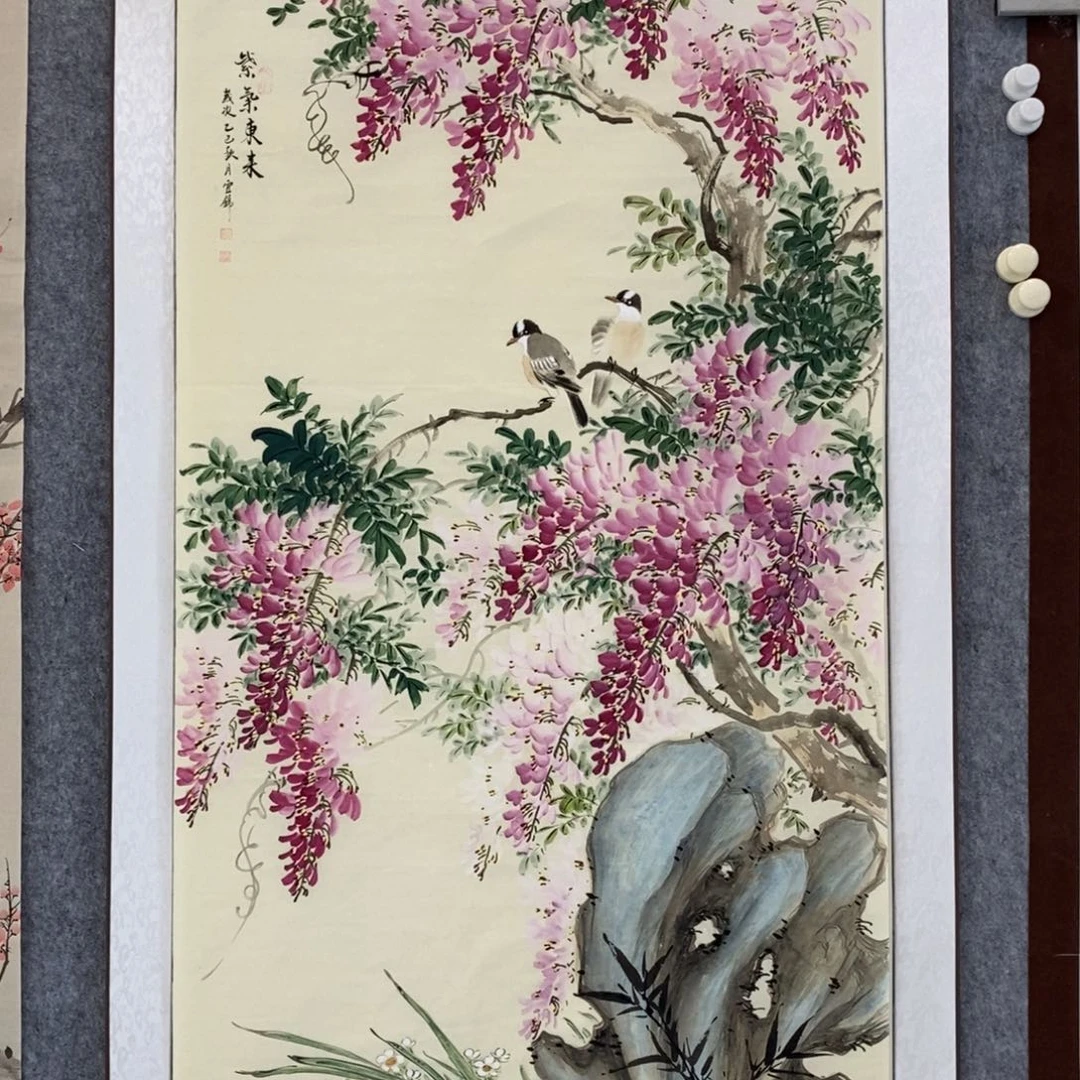 是***了国画紫气东来国画手绘
