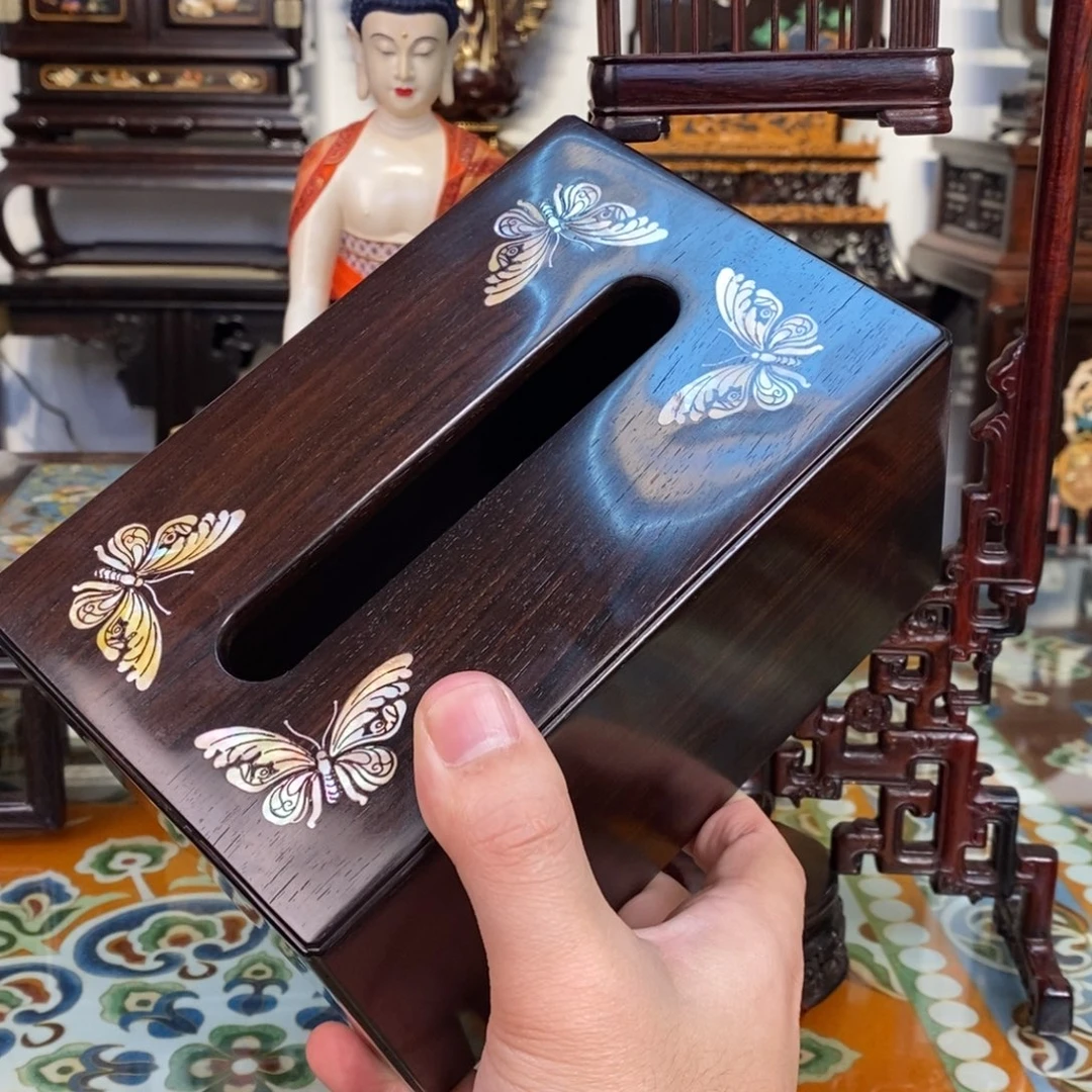 成套家具黑酸枝木类紫光檀纸巾盒