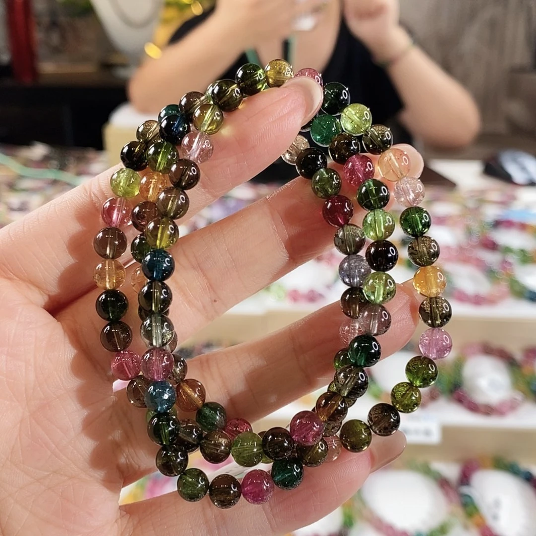 手串未镶嵌碧玺G2606三圈颜色微差