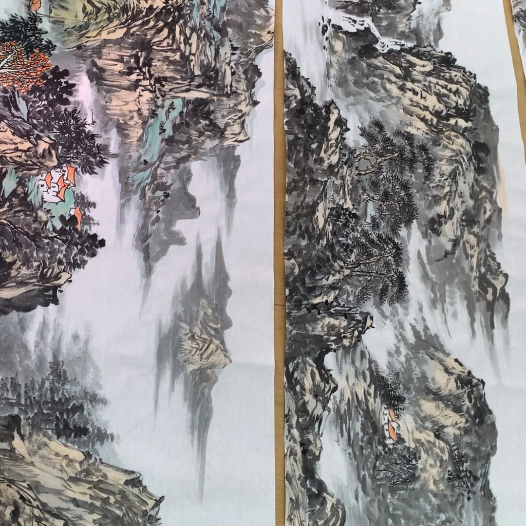 松***堂国画不落款小六尺山水画