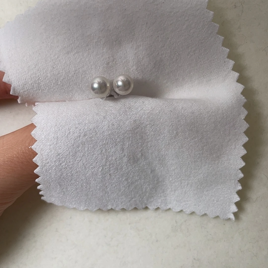 海水珍珠银S925镶嵌耳饰