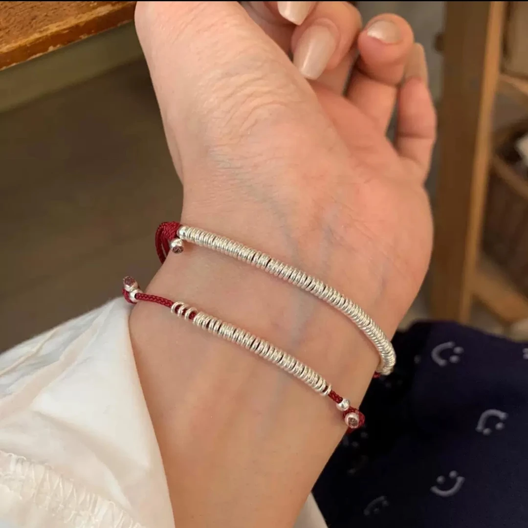 足银手链 足银999新中式日进斗金盘缠手链（66颗）