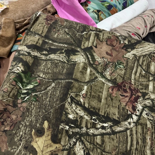 3米价 热带雨林风格纯棉牛仔面料 66号