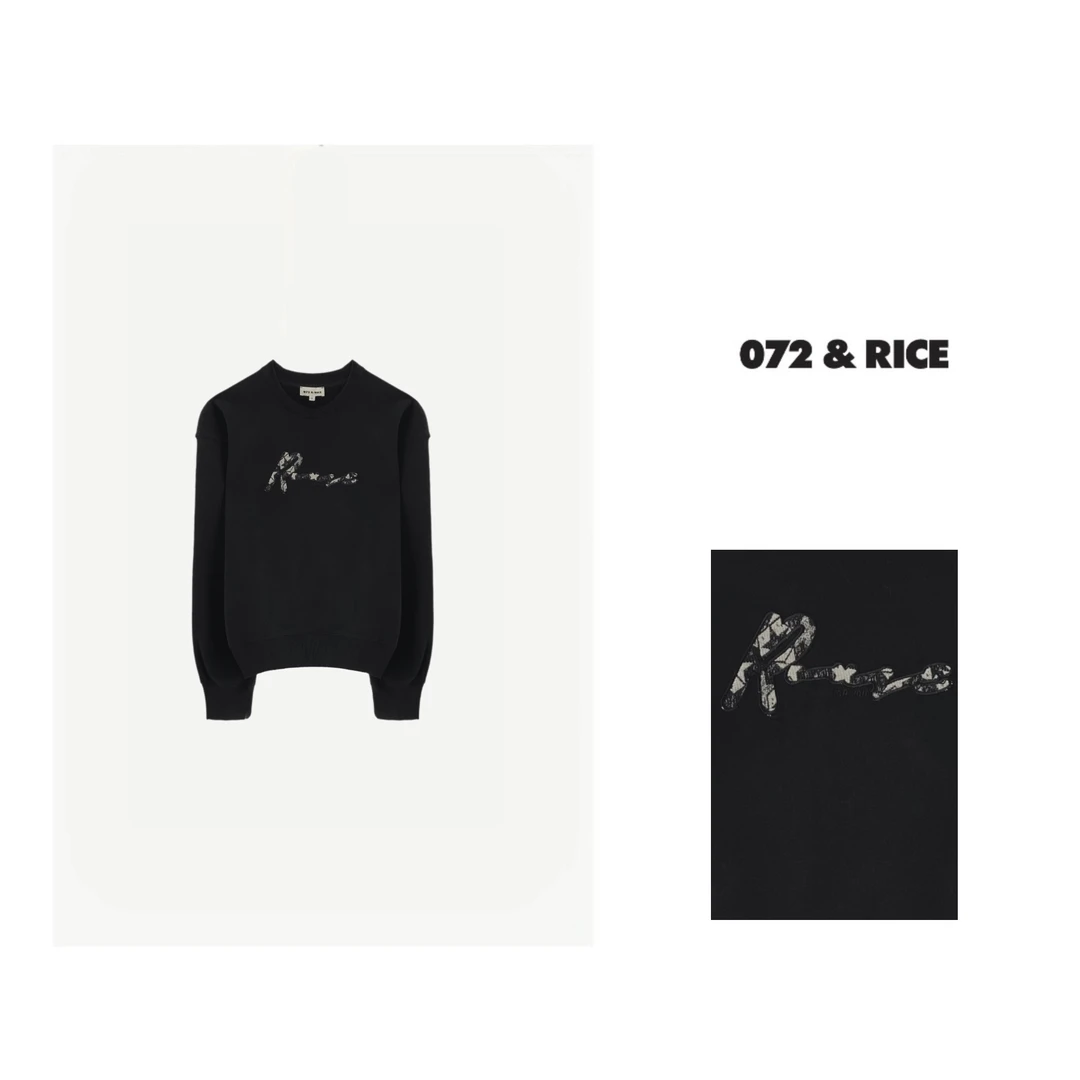 072 & RICE【魔法】夏季休闲圆领贴布绣长袖卫衣 W0330Z FF1230