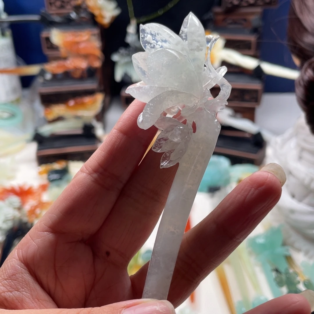 【闪购商品】未镶嵌岫玉发饰浅