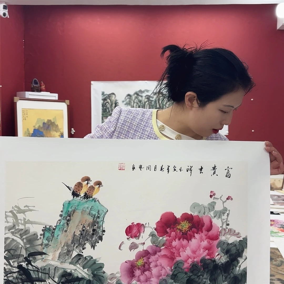 国画国画作品欣赏四尺三开