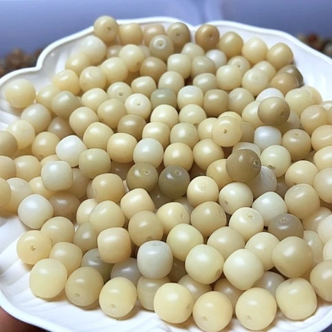 吊坠白玉菩提白玉菩提10微瑕小青柠桶60颗卡灯牌宠50颗