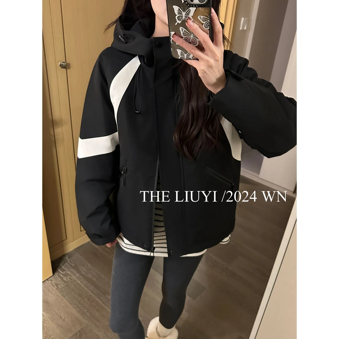 【LIUYI】拼接撞色羽绒服冲锋衣410291