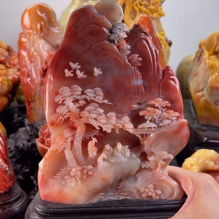 寿山石富春山居图